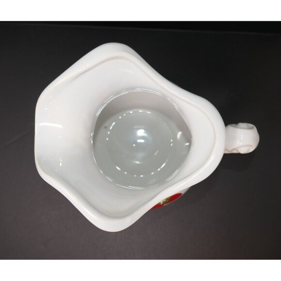 Nelson McCoy Pottery  1980s Strawberry Country Water Pitcher  #7515 USA - Picture 6 of 10